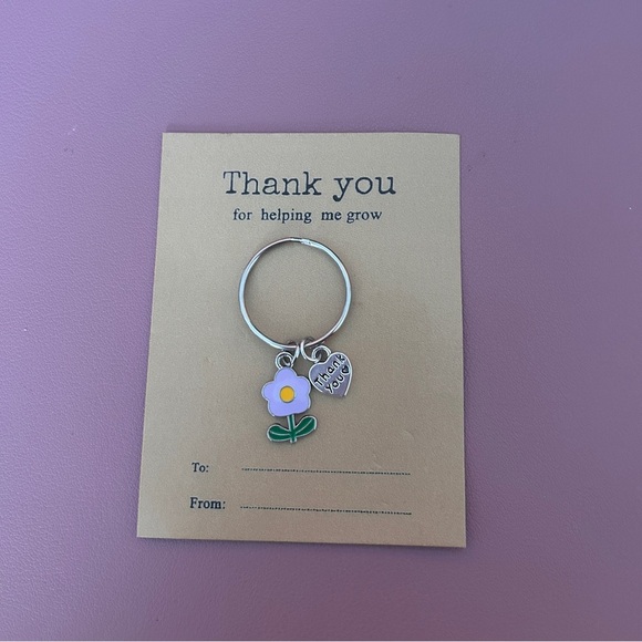 Thank You For Helping Me Grow Keychain- NWT - Picture 7 of 9